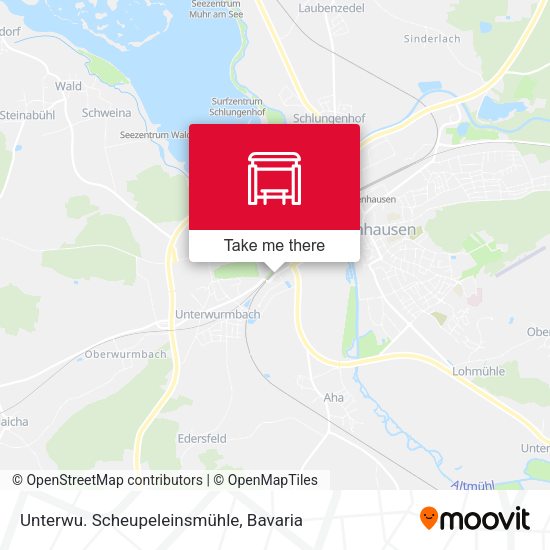 Карта Unterwu. Scheupeleinsmühle