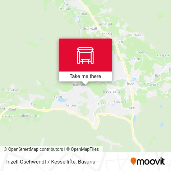 Карта Inzell Gschwendt / Kessellifte