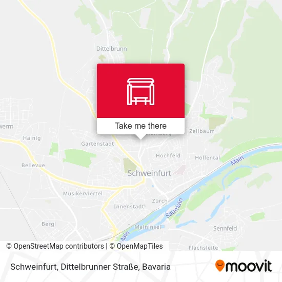Карта Schweinfurt, Dittelbrunner Straße