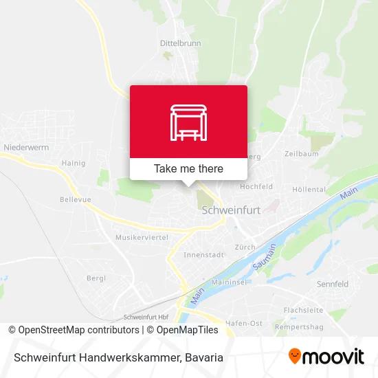 Карта Schweinfurt Handwerkskammer