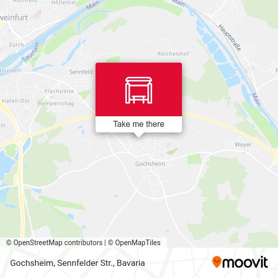 Карта Gochsheim, Sennfelder Str.