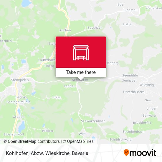 Kohlhofen, Abzw. Wieskirche map