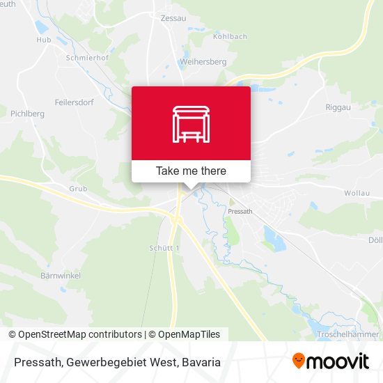 Pressath, Gewerbegebiet West map