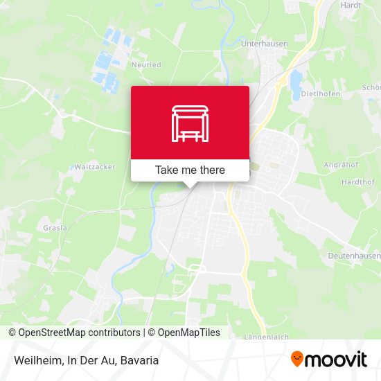 Карта Weilheim, In Der Au