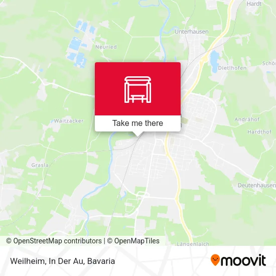 Карта Weilheim, In Der Au