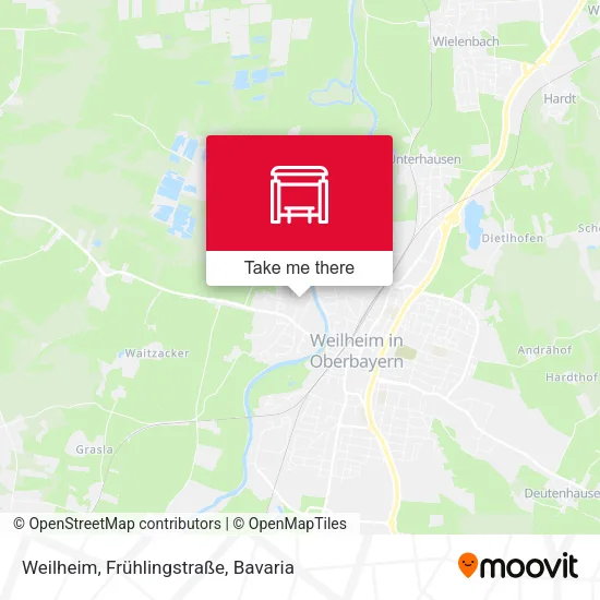 Карта Weilheim, Frühlingstraße