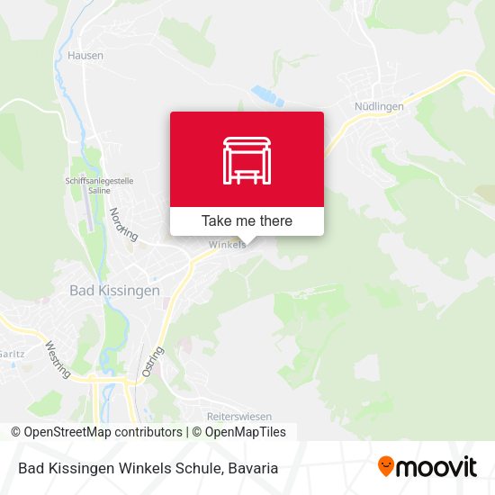 Карта Bad Kissingen Winkels Schule