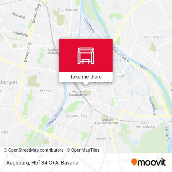 Augsburg, Hbf 34 C+A map