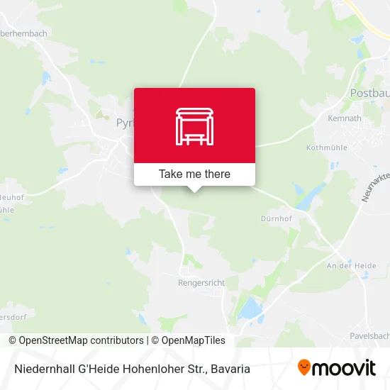 Карта Niedernhall G'Heide Hohenloher Str.