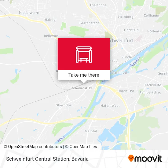 Schweinfurt Hbf map