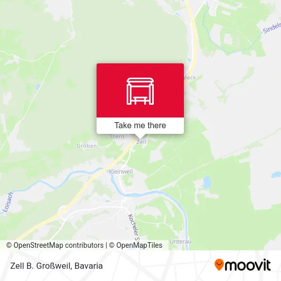 Карта Zell B. Großweil