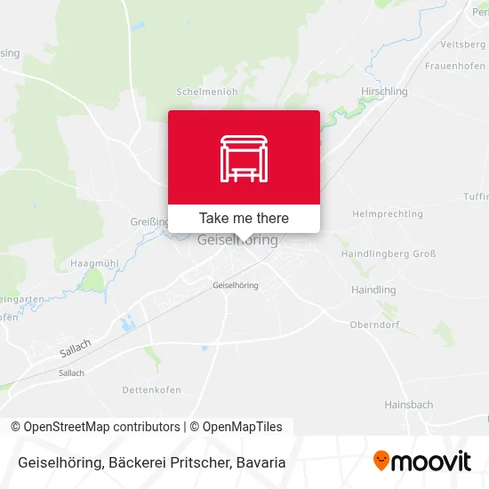 Geiselhöring, Bäckerei Pritscher map