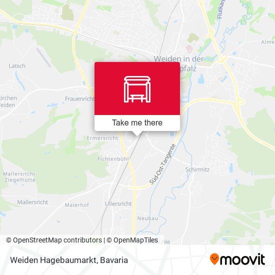 Карта Weiden Hagebaumarkt