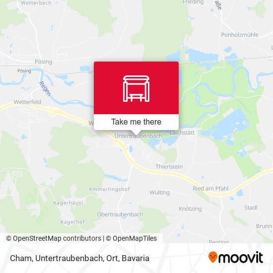 Карта Cham, Untertraubenbach, Ort