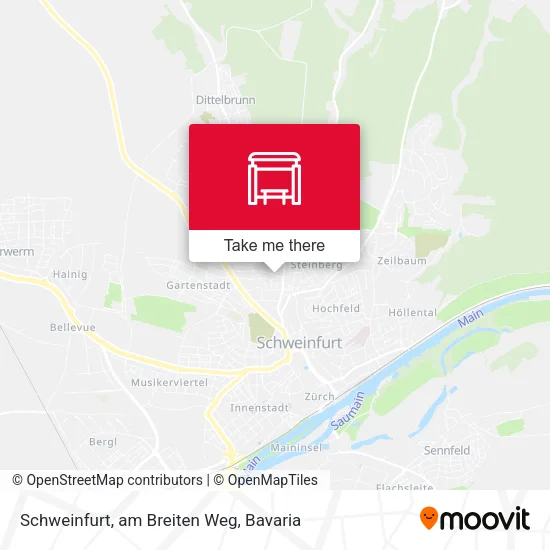 Карта Schweinfurt, am Breiten Weg