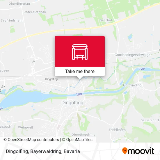 Dingolfing, Bayerwaldring map