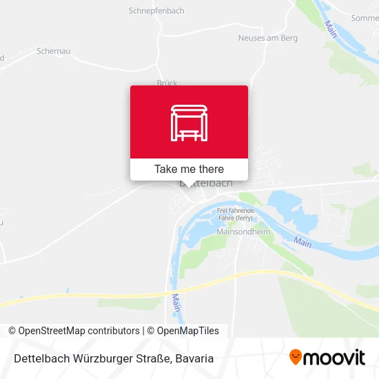Карта Dettelbach Würzburger Straße