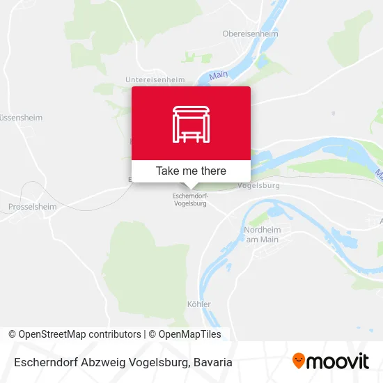 Карта Escherndorf Abzweig Vogelsburg