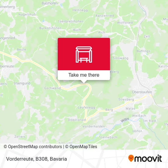 Карта Vorderreute, B308