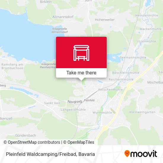 Карта Pleinfeld Waldcamping/Freibad