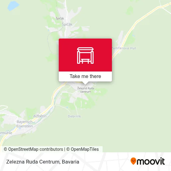 Zelezna Ruda Centrum map