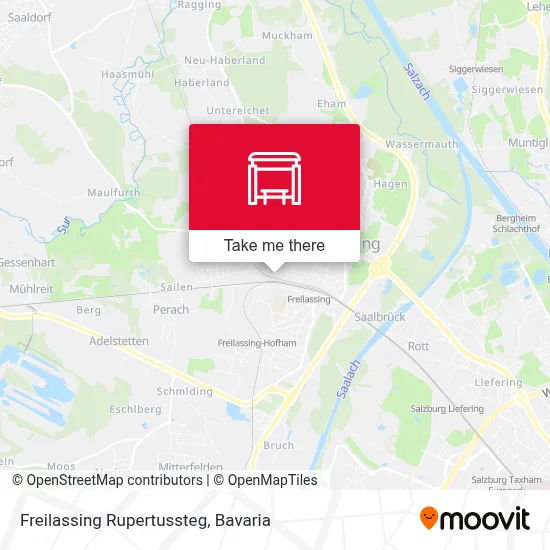 Freilassing Rupertussteg map