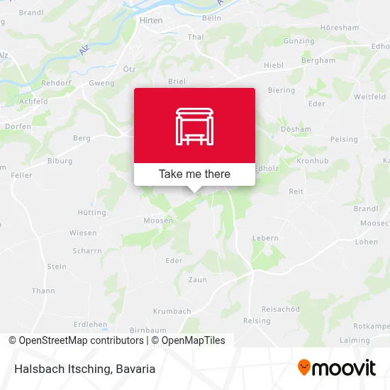 Halsbach Itsching map