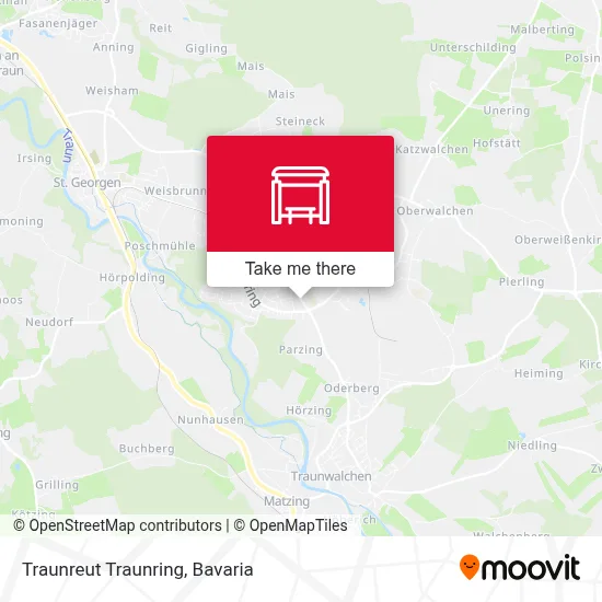 Traunreut Traunring map