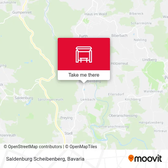 Saldenburg Scheibenberg map