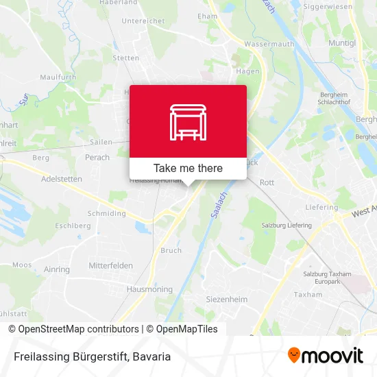 Freilassing Bürgerstift map