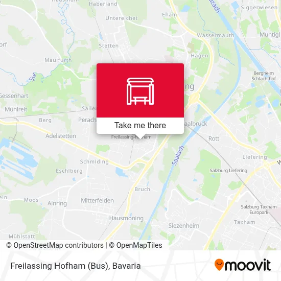 Freilassing Hofham (Bus) map