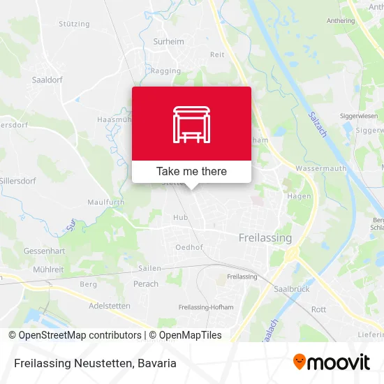 Freilassing Neustetten map