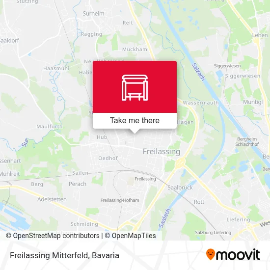 Freilassing Mitterfeld map