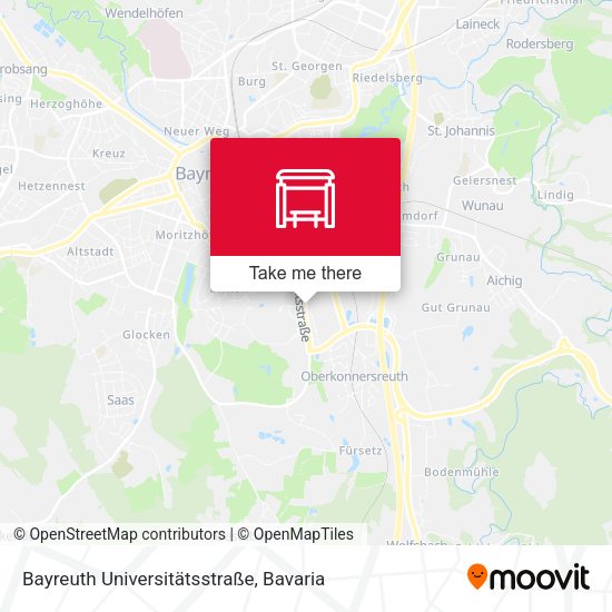 Карта Bayreuth Universitätsstraße