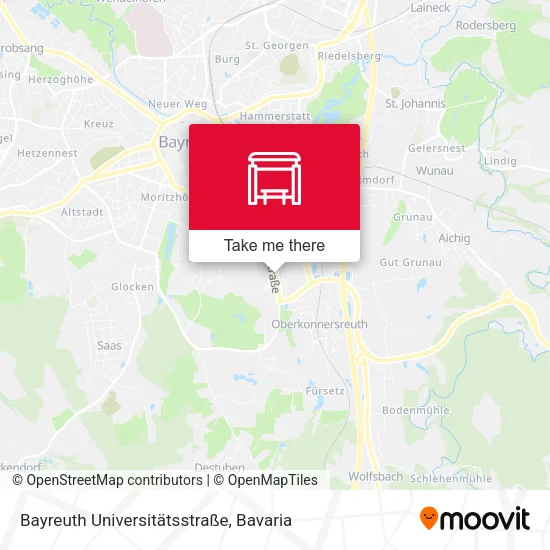 Карта Bayreuth Universitätsstraße