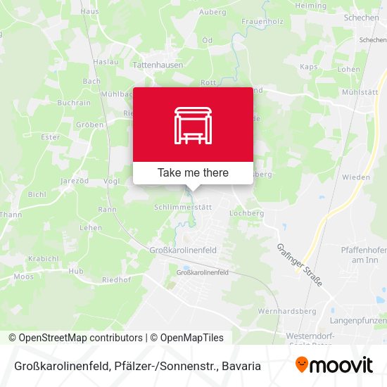 Карта Großkarolinenfeld, Pfälzer- / Sonnenstr.