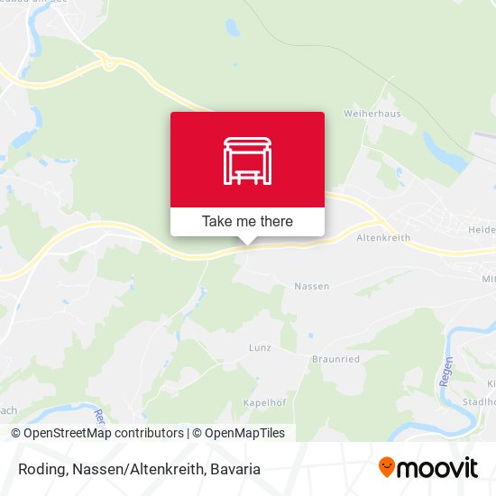 Roding, Nassen/Altenkreith map