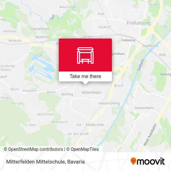 Mitterfelden Mittelschule map