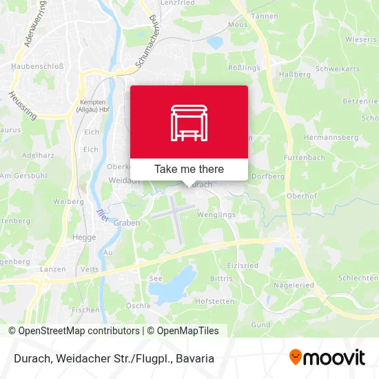 Durach, Weidacher Str./Flugpl. map