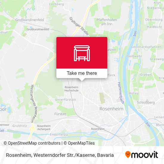 Rosenheim, Westerndorfer Str. / Kaserne map