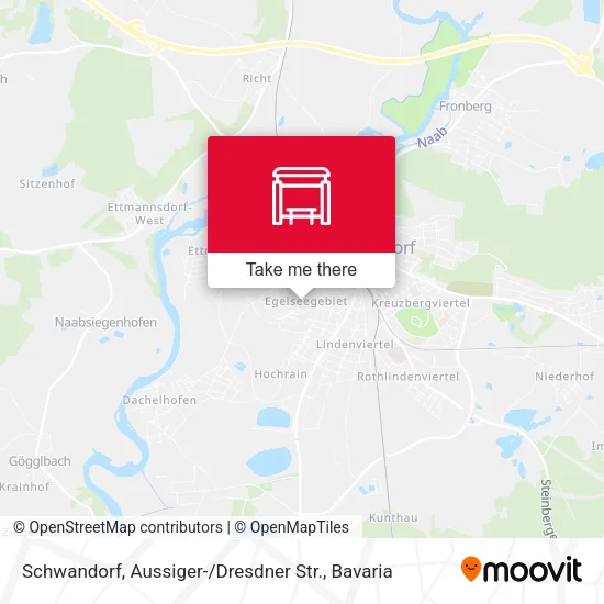 Карта Schwandorf, Aussiger- / Dresdner Str.