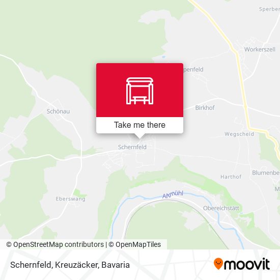 Schernfeld, Kreuzäcker map