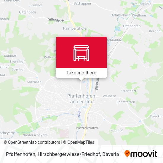 Pfaffenhofen, Hirschbergerwiese / Friedhof map