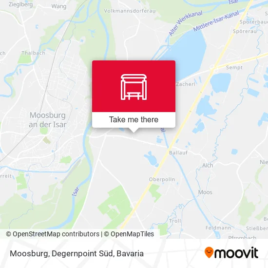 Карта Moosburg, Degernpoint Süd