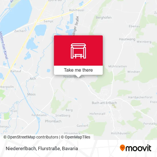Карта Niedererlbach, Flurstraße