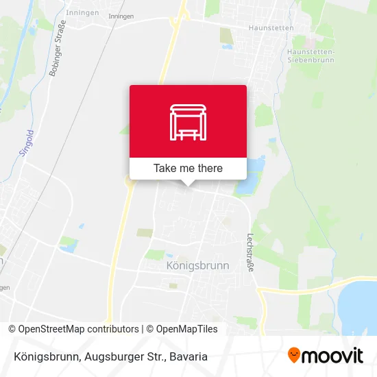 Карта Königsbrunn, Augsburger Str.