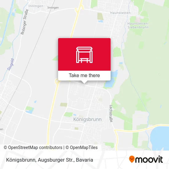 Карта Königsbrunn, Augsburger Str.
