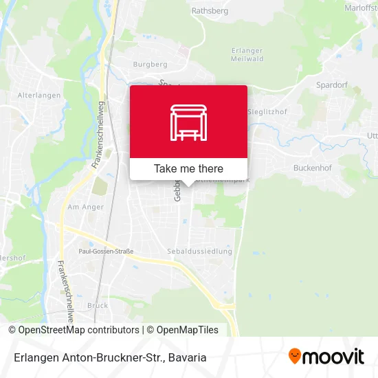 Карта Erlangen Anton-Bruckner-Str.