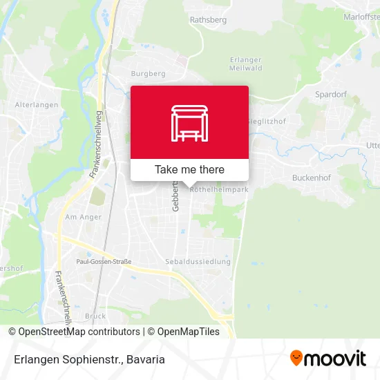 Карта Erlangen Sophienstr.