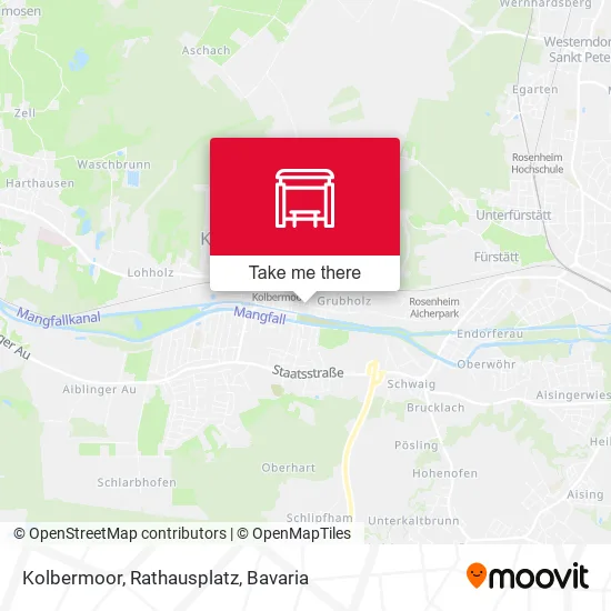 Карта Kolbermoor, Rathausplatz